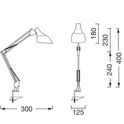 Artikelbild 3 für OSRAM Office Line Desk Pear Clip E27 LED Schreibtischlampe weiß 11 W mit Tischklemme, Artikelnummer 710149