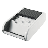 Artikelbild 1 für helit Visitenkartenbox weiß/schwarz, für bis zu 300 Visitenkarten, Artikelnummer 138859