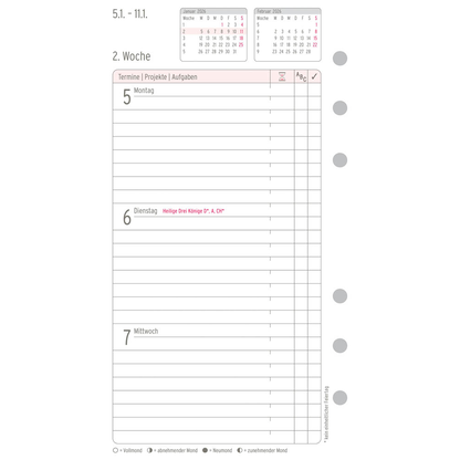 Artikelbild 3 für CHRONOPLAN Kalendereinlage 2026 Wochenplan Midi (9,6 x 17,2 cm), Artikelnummer 591129