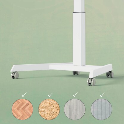 Artikelbild 24 für LEITZ Ergo elektrisch höhenverstellbarer Schreibtisch weiß rechteckig, A-Fuß-Gestell weiß 80,0 x 60,0 cm, Artikelnummer 401487