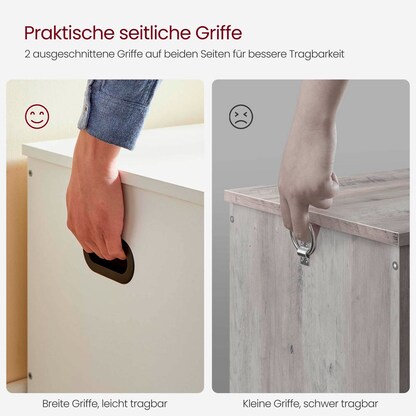 Artikelbild 8 für VASAGLE Sitztruhe LSB061T10 weiß Holz 100,0 cm, Artikelnummer 263109