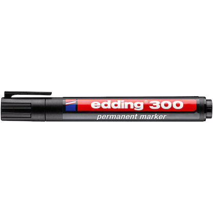 Artikelbild 4 für edding 300 Permanentmarker schwarz 1,5 - 3,0 mm, 10 St., Artikelnummer 420067