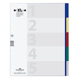 Artikelbild 1 für DURABLE Ordnerregister DIN A4 Vollformat, Überbreite blanko blau, gelb, rot, grün, grau 5-teilig, 1 Satz, Artikelnummer 432906