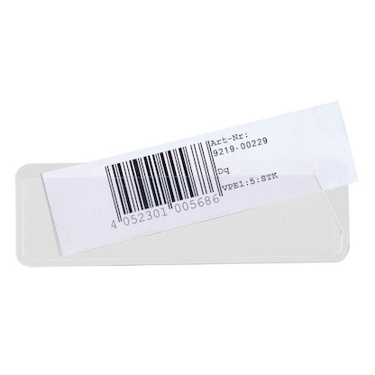 Artikelbild für EICHNER Etikettentaschen weiß 12,0 x 4,0 cm, 50 St., Artikelnummer 703229