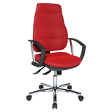 Artikelbild 1 für Bürostuhl Unni SY Deluxe Stoff rot, Gestell chrom, Artikelnummer 323129