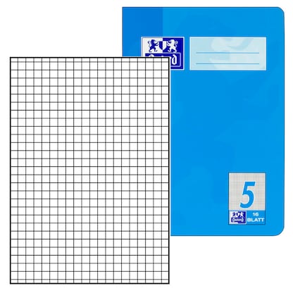 Artikelbild für OXFORD Schulheft Lineatur 5 kariert DIN A5 ohne Rand, 16 Blatt, 1 St., Artikelnummer 658854