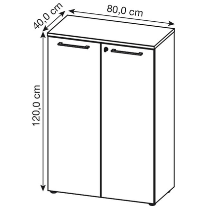 Artikelbild 2 für GERMANIA Aktenschrank Agenda Home, 4232-564 grafit, grandson-eiche 2 Fachböden 80,0 x 40,0 x 120,0 cm, Artikelnummer 121667
