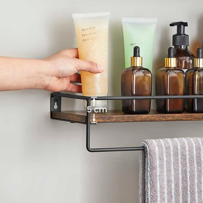 Artikelbild 7 für VASAGLE Wandregale-Set vintagebraun, schwarz 40,0 x 15,5 x 9,5/5,0 cm, 1 St., Artikelnummer 759587