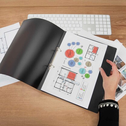 Artikelbild 8 für RAPESCO® ECO Ringbuch 2-Ringe schwarz 3,8 cm DIN A4, 10 St., Artikelnummer 782702