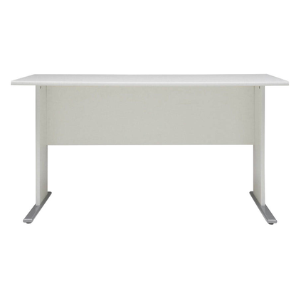 Artikelbild 5 für MÖBELPARTNER Cimal Schreibtisch weiß rechteckig, C-Fuß-Gestell silber 140,0 x 65,0 cm, Artikelnummer 409045