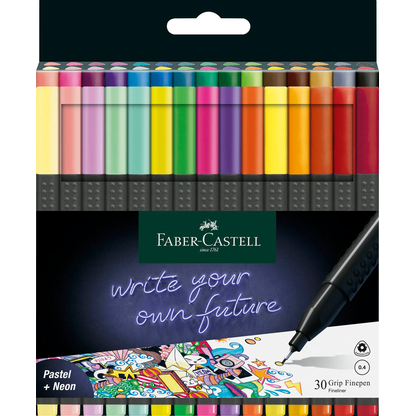Artikelbild für FABER-CASTELL Grip Fineliner farbsortiert 0,4 mm, 30 St., Artikelnummer 749253