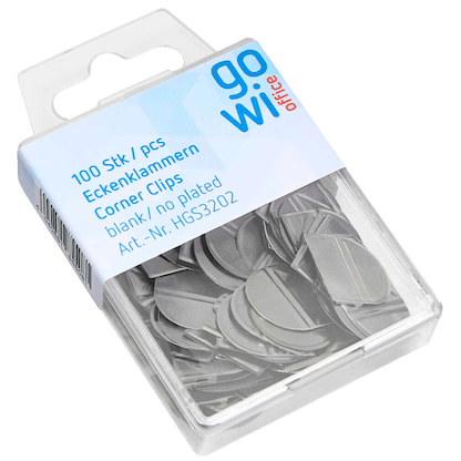 Artikelbild 2 für Gowi Eckenklammern silber 1,9 x 1,8 cm, 100 St., Artikelnummer 721347