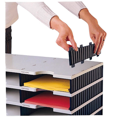 Artikelbild 3 für styro Sortierstation Styrodoc grau/schwarz mit 12 Fächern, Artikelnummer 435750