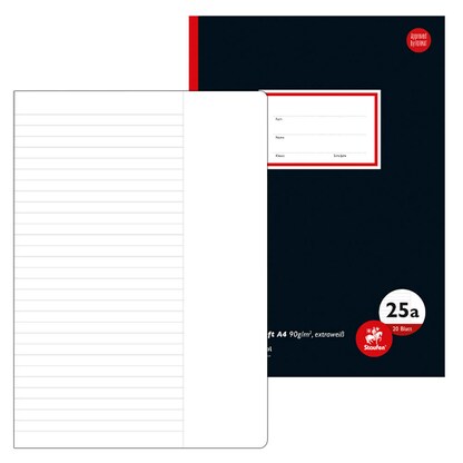Artikelbild für Staufen® Schulheft Oberschule 9,0 cm Rand Lineatur 25a liniert DIN A4 Außenrand, 20 Blatt, 1 St., Artikelnummer 602744