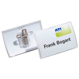 Artikelbild 1 für DURABLE Click Fold Namensschilder mit Kombiklemme 7,5 x 4,0 cm, 25 St., Artikelnummer 895128