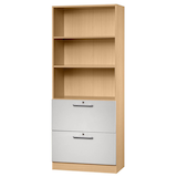 Artikelbild 1 für HAMMERBACHER Regalschrank 7300 RE, V7300/6/S/RE buche, silber 80,0 x 42,0 x 200,4 cm, 1 St., Artikelnummer 862767