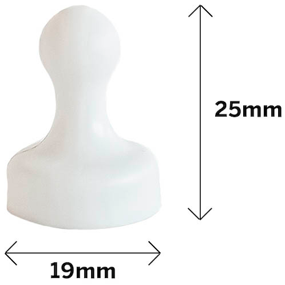 Artikelbild 3 für ALLboards Magnet weiß, Metall 1,9 x 2,5 cm, 6 St., Artikelnummer 503229