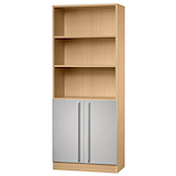 Artikelbild 1 für HAMMERBACHER Regalschrank Sira, V7700/6/S/RE buche, silber 80,0 x 42,0 x 200,4 cm, 1 St., Artikelnummer 199141