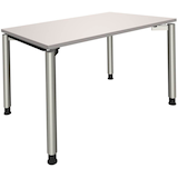 Artikelbild 1 für fm Sidney Schreibtisch lichtgrau rechteckig, 4-Fuß-Gestell silber 120,0 x 80,0 cm, Artikelnummer 269892