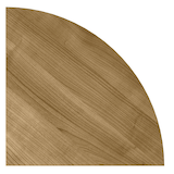 Artikelbild 1 für HAMMERBACHER Verbindungsplatte KP91 nussbaum, dreieckig abgerundet 80,0 x 80,0 x 2,5 cm, Artikelnummer 589477