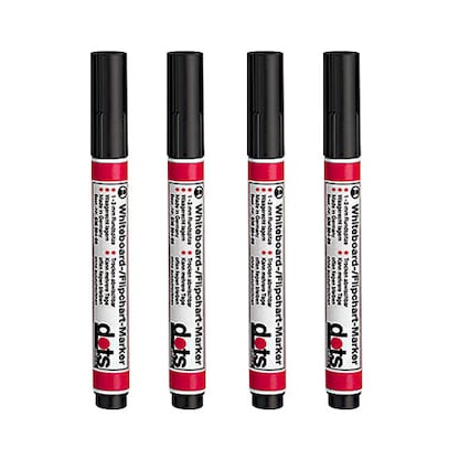 Artikelbild für dots Whiteboard-Marker schwarz 1,5 - 3,0 mm, 4 St., Artikelnummer 538512