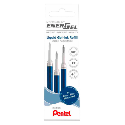 Artikelbild für Pentel EnerGel Gelschreiberminen blau 0,35 mm 3 St., Artikelnummer 225429
