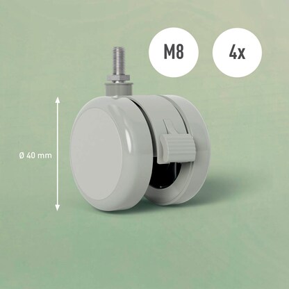Artikelbild 8 für LEITZ Rollen für Schreibtische, 4 St., Artikelnummer 642409