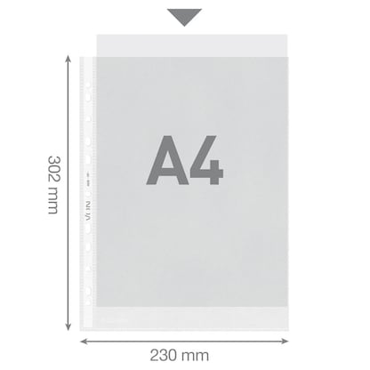 Artikelbild 2 für VON LEITZ Prospekthüllen DIN A4 transparent genarbt 0,065 mm, 100 St., Artikelnummer 635419