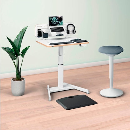 Artikelbild 16 für LEITZ Ergo elektrisch höhenverstellbarer Schreibtisch weiß rechteckig, A-Fuß-Gestell weiß 80,0 x 60,0 cm, Artikelnummer 401487