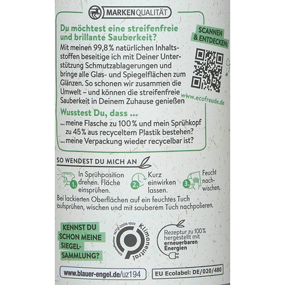 Artikelbild 3 für eco Freude Glasreiniger 0,5 l, Artikelnummer 538771