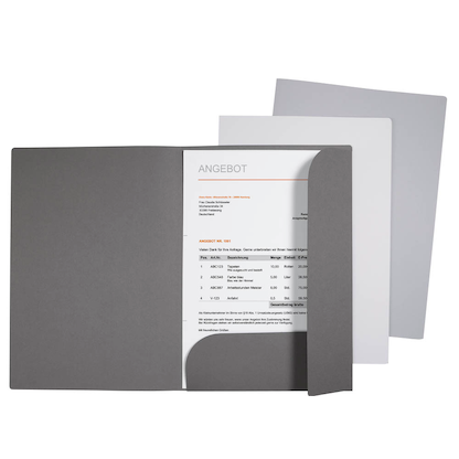 Artikelbild für VELOFLEX Angebotsmappe Grey Elegance DIN A4 farbsortiert, 3 St., Artikelnummer 959694