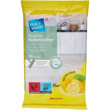 Artikelbild für flink & sauber Feuchte Bodentücher Mikrofaser, 16 St., Artikelnummer 539062