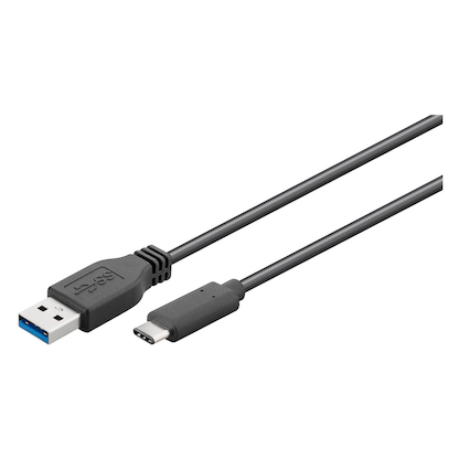 Artikelbild 2 für goobay USB C/USB 3.0 A Kabel 0,5 m schwarz, 1 St., Artikelnummer 170062