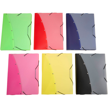 Artikelbild 2 für VELOFLEX Sammelmappen Diamond 3,0 cm gelb, rot, hellgrün, blau, pink, schwarz, 12 St., Artikelnummer 617869