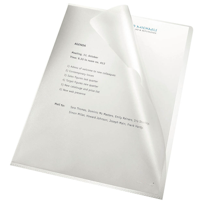 Artikelbild 3 für bene Sichthüllen DIN A4 transparent genarbt 0,11 mm, 100 St., Artikelnummer 397497