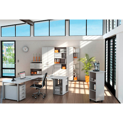 Artikelbild 3 für geramöbel Aktenregal lichtgrau 40,0 x 40,0 x 180,8 cm, 1 St., Artikelnummer 343584