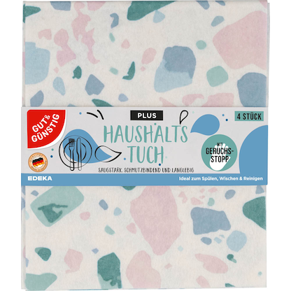 Artikelbild für GUT&GÜNSTIG Plus Spültücher 60 °C waschbar, 4 St., Artikelnummer 988461