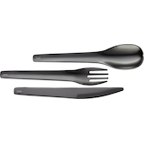 Artikelbild 1 für LURCH Mehrweg-Besteckset TO-GO, Edelstahl schwarz, 1 Set, Artikelnummer 637914