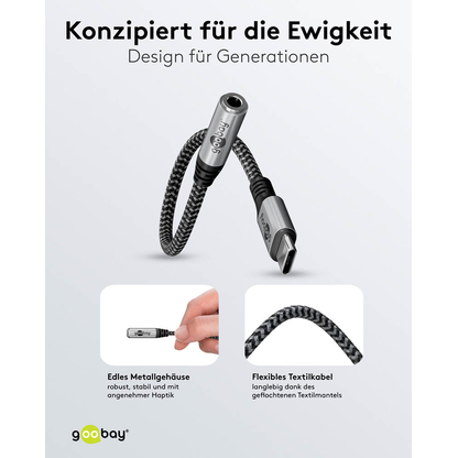 Artikelbild 4 für goobay USB C/3,5 mm Adapter, Artikelnummer 557409