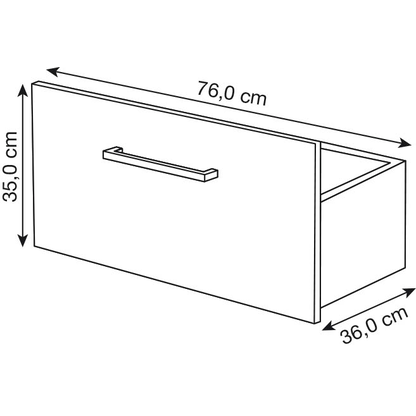 Artikelbild 2 für Kerkmann Prime Schublade weiß 76,0 x 36,0 x 35,0 cm, Artikelnummer 122269
