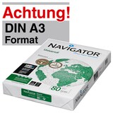 Artikelbild 1 für NAVIGATOR Kopierpapier Universal DIN A3 80 g/qm 500 Blatt, Artikelnummer 820326
