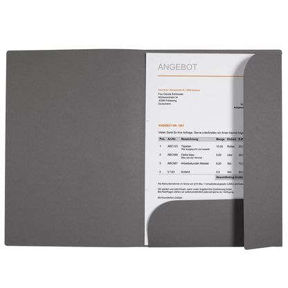 Artikelbild 3 für VELOFLEX Angebotsmappe Grey Elegance DIN A4 farbsortiert, 3 St., Artikelnummer 959694