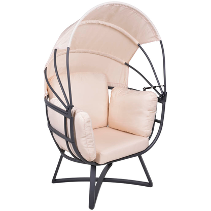 Artikelbild für Garden Pleasure Loungesessel DELOS beige, schwarz Metall, Artikelnummer 544087