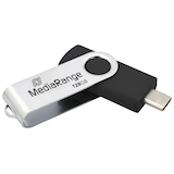 Artikelbild 1 für MediaRange USB-Stick schwarz, silber 128 GB, 1 St., Artikelnummer 518611