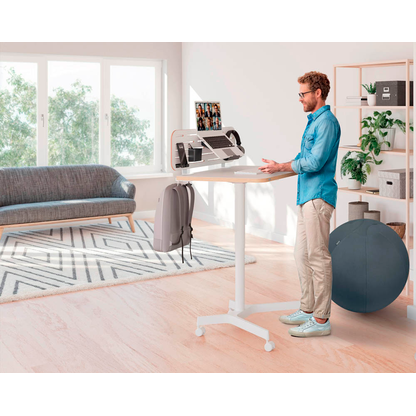 Artikelbild 20 für LEITZ Ergo elektrisch höhenverstellbarer Schreibtisch weiß rechteckig, A-Fuß-Gestell weiß 80,0 x 60,0 cm, Artikelnummer 401487