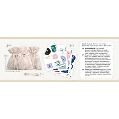 Artikelbild 7 für folia Adventskalender basic natur, Artikelnummer 273353