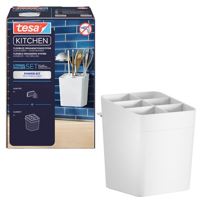Artikelbild für tesa Küchenutensilienhalter weiß, 1 Set, Artikelnummer 554887