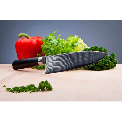 Artikelbild 4 für Echtwerk Kochmesser Damast silber, schwarz, Klinge: 18,0 cm, 1 St., Artikelnummer 649697