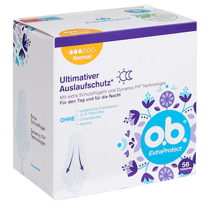 Artikelbild 2 für o.b. Tampons ExtraProtect Normal für mittlere/stärkere Periode, 56 St., Artikelnummer 538007