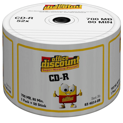 Artikelbild 2 für office discount CD-R 700 MB, 50 St., Artikelnummer 634014